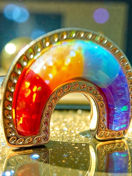 Kendra Scott Jewelry - Kendra Scott Rainbow Ring w Kyocera Opal (lab grown) 8 NWT